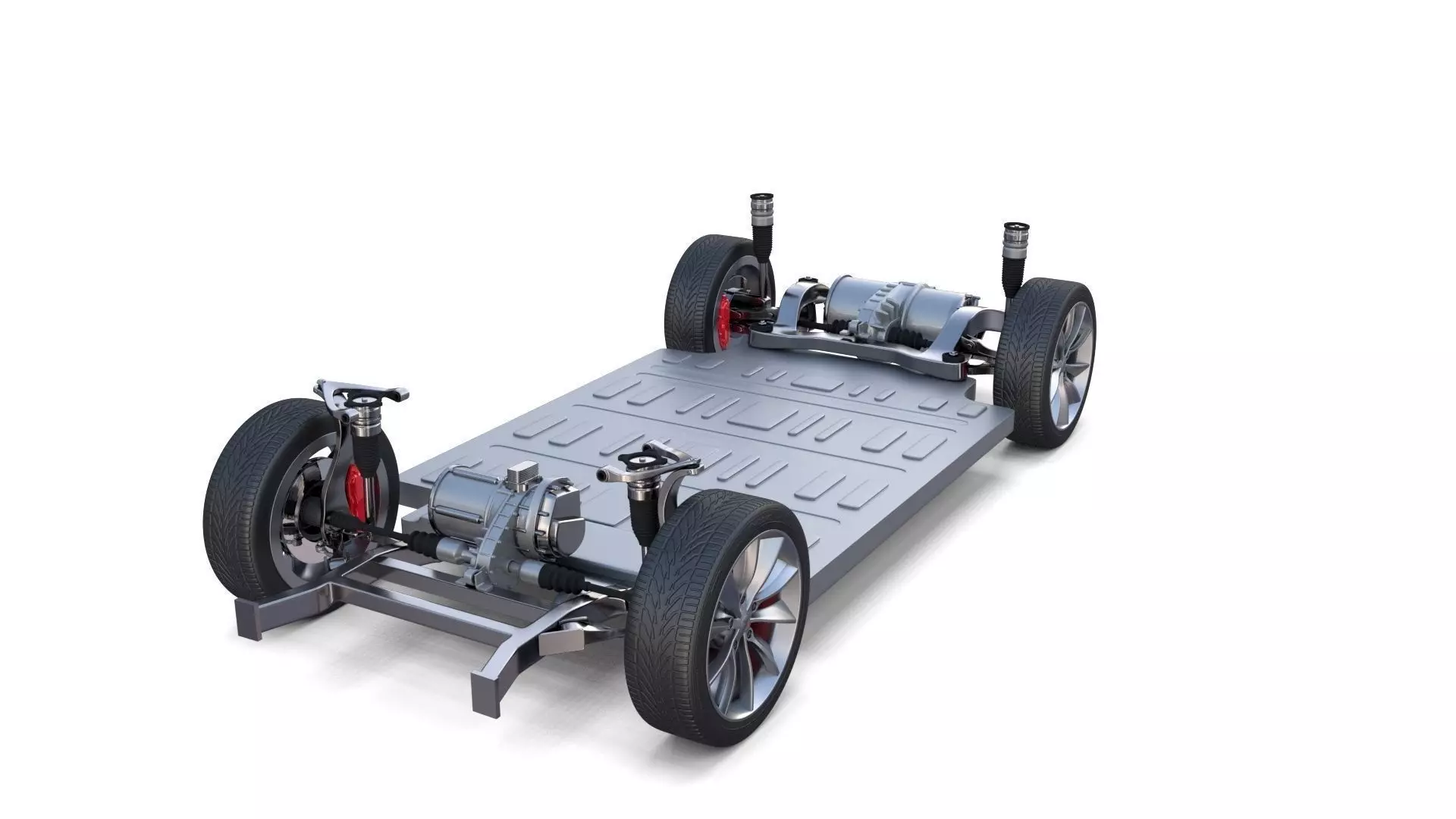 Tesla Model X P100D AWD Chassis 3D model_0