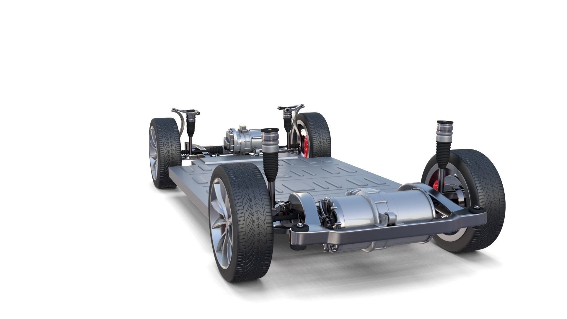 Tesla Model X P100D AWD Chassis 3D model_2