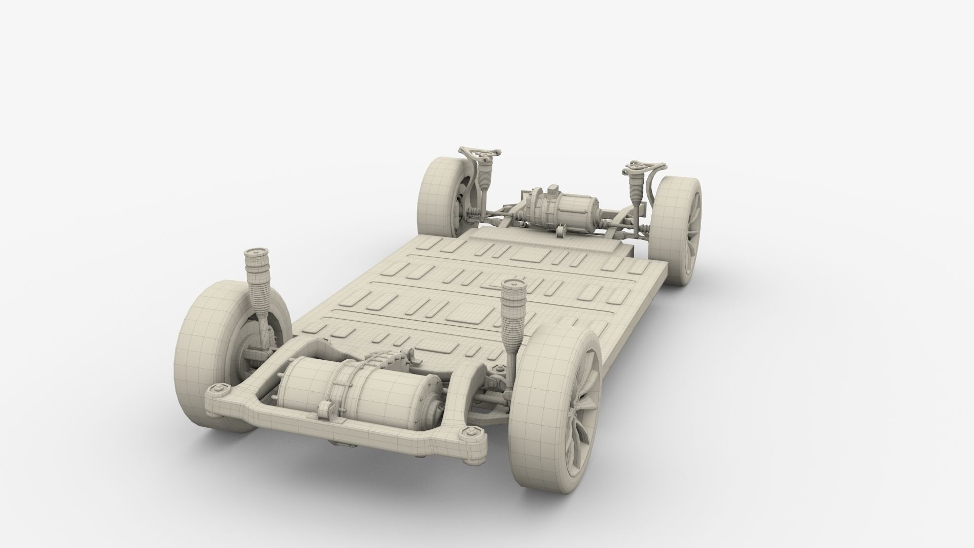 Tesla Model X P100D AWD Chassis 3D model_16