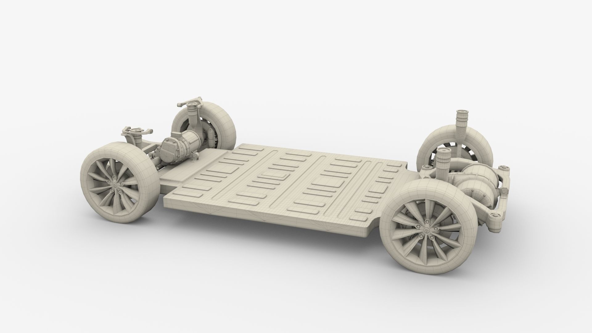 Tesla Model X P100D AWD Chassis 3D model_15