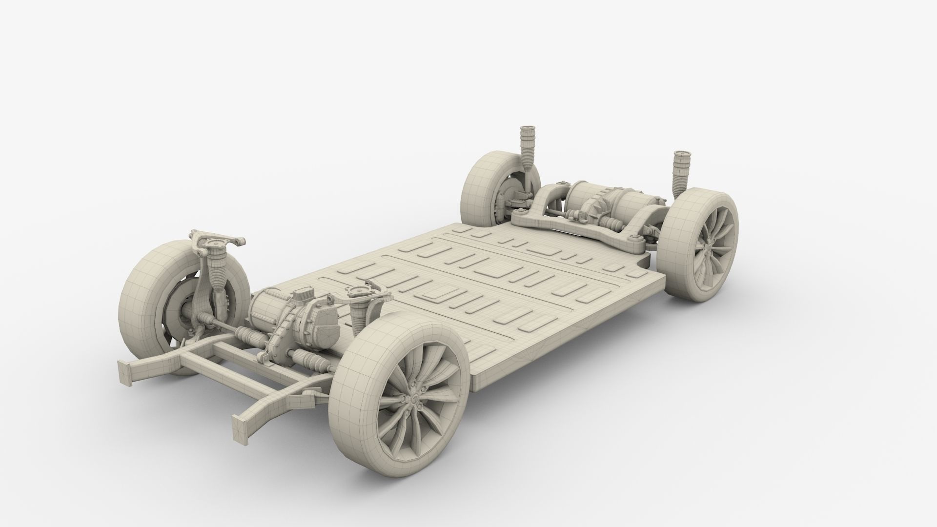 Tesla Model X P100D AWD Chassis 3D model_14