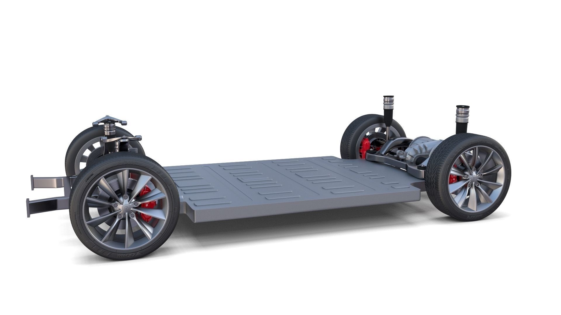 Tesla Model X P100D AWD Chassis 3D model_4