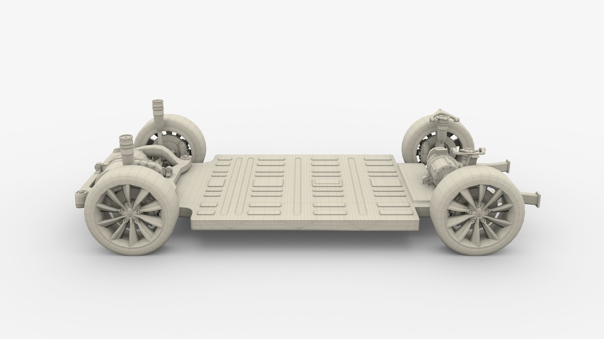 Tesla Model X P100D AWD Chassis 3D model_17