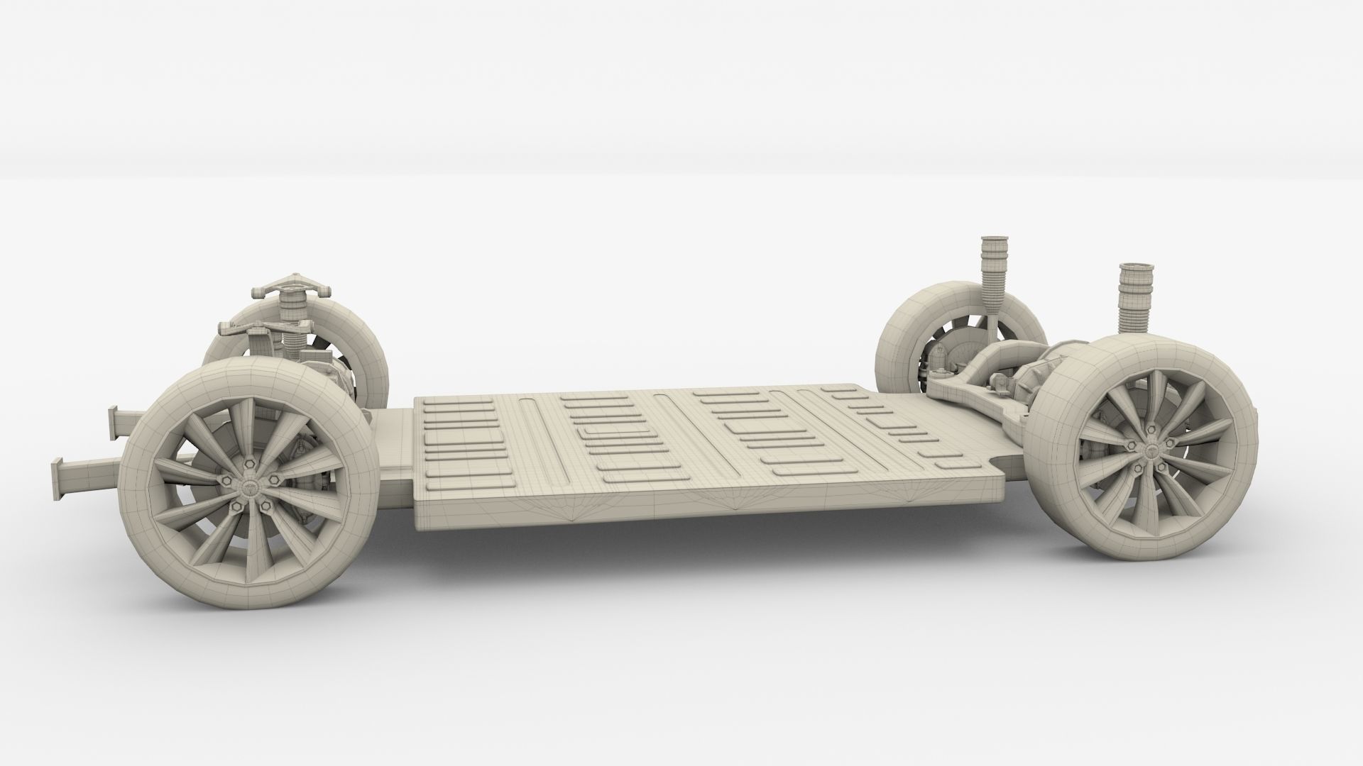 Tesla Model X P100D AWD Chassis 3D model_10