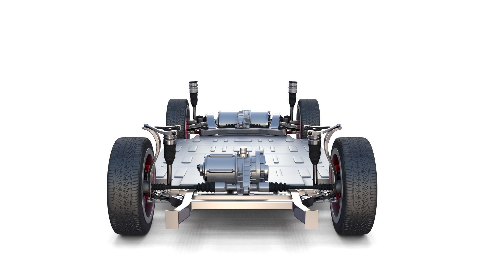 Tesla Model X P100D AWD Chassis 3D model_5