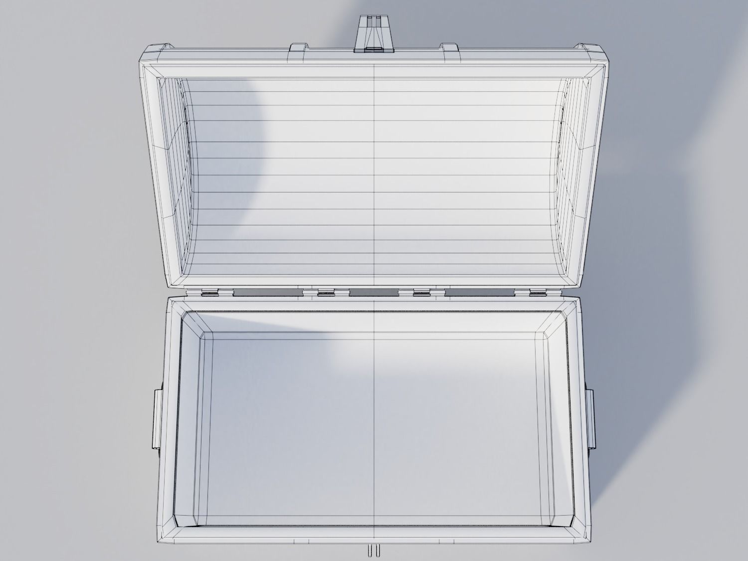 Empty Pirate Treasure Chest Low-poly 3D model_10