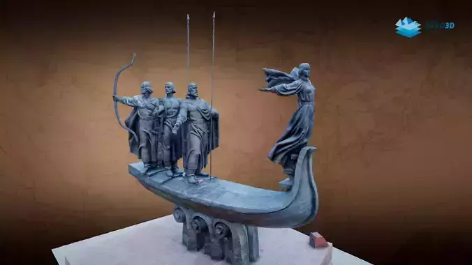Monument to Founders of Kyiv Photogrammetry Low-poly 3D model Monument to Founders of Kyiv Photogrammetry Low-poly 3D model