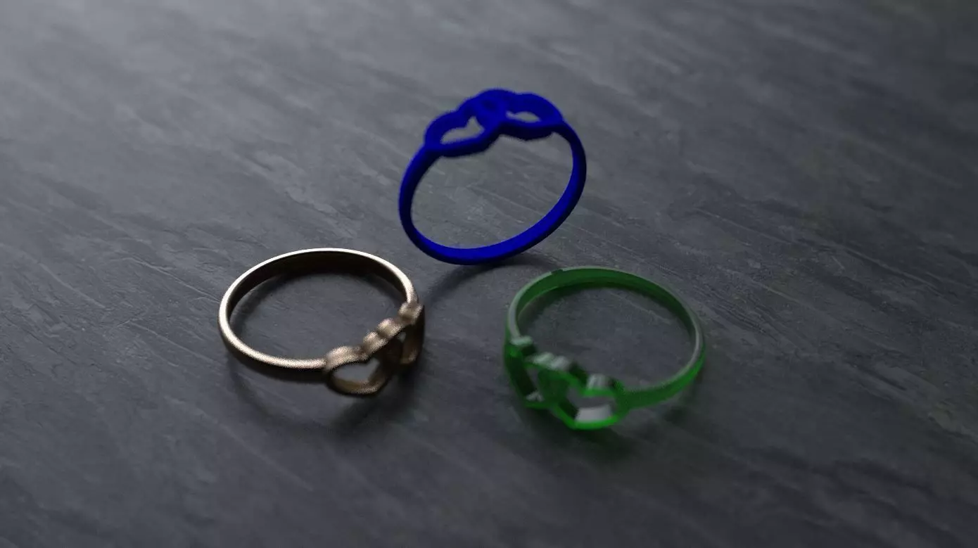 Hearts ring Free 3D print model