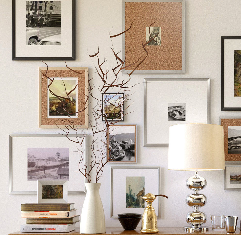 Set of Loft Tree 3D model_4