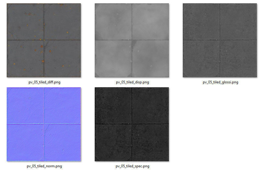 Photoscanned pavement texture collection 3D model_40