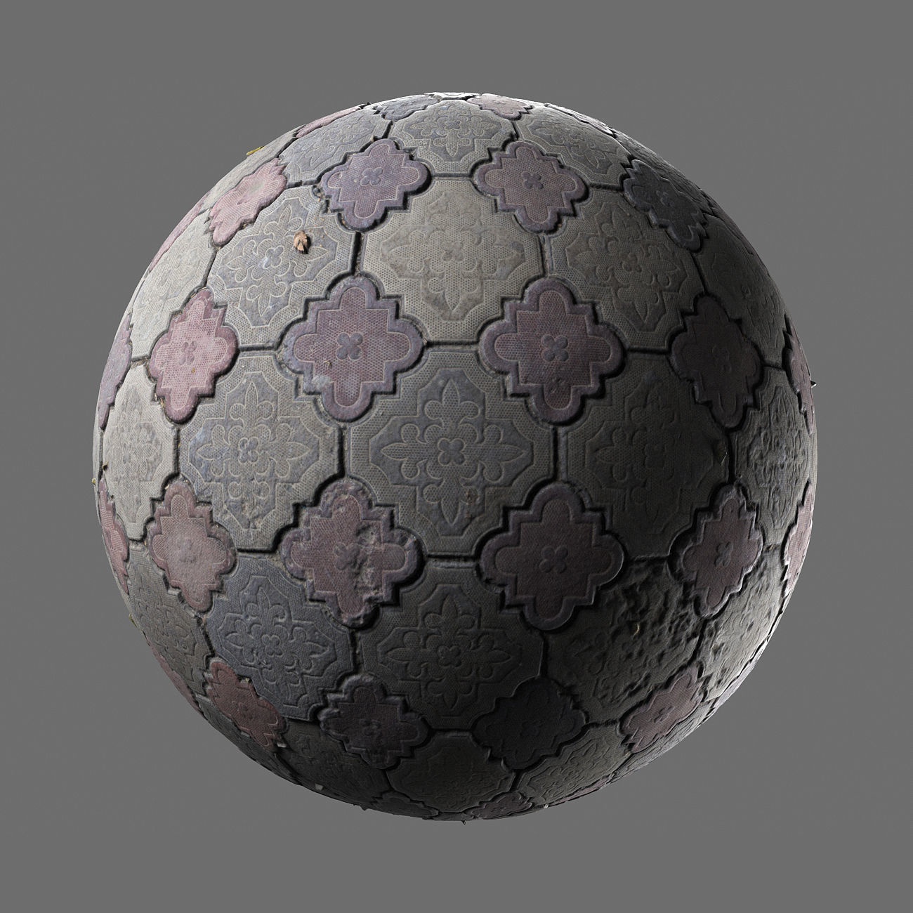 Photoscanned pavement texture collection 3D model_6