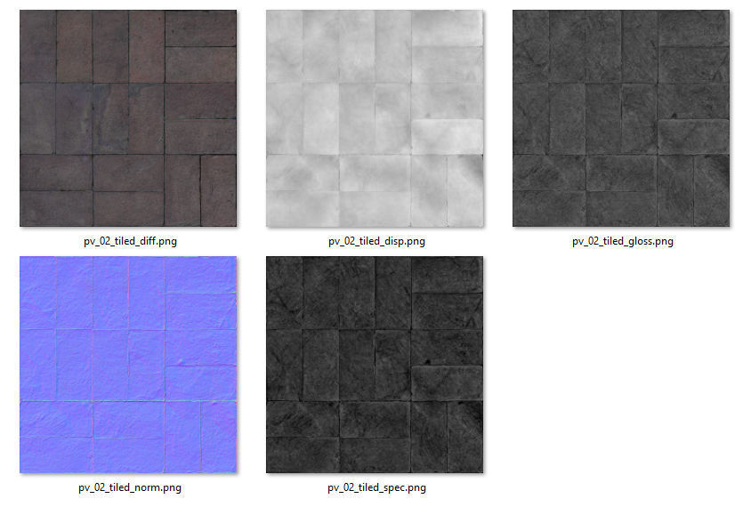 Photoscanned pavement texture collection 3D model_19