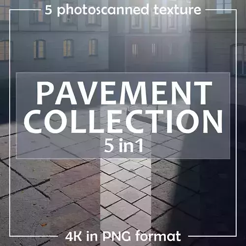 Photoscanned pavement texture collection 3D model Photoscanned pavement texture collection 3D model
