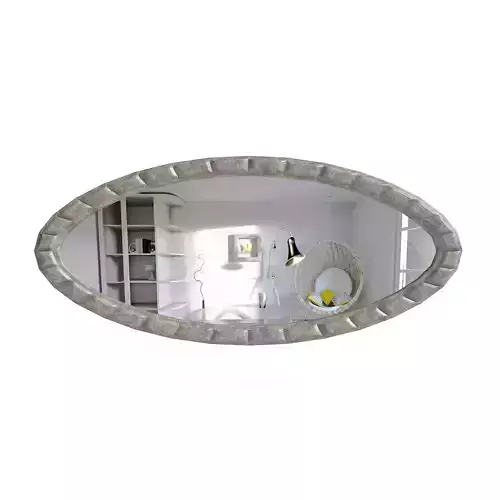 Large Oval Wall Mirror 3D model