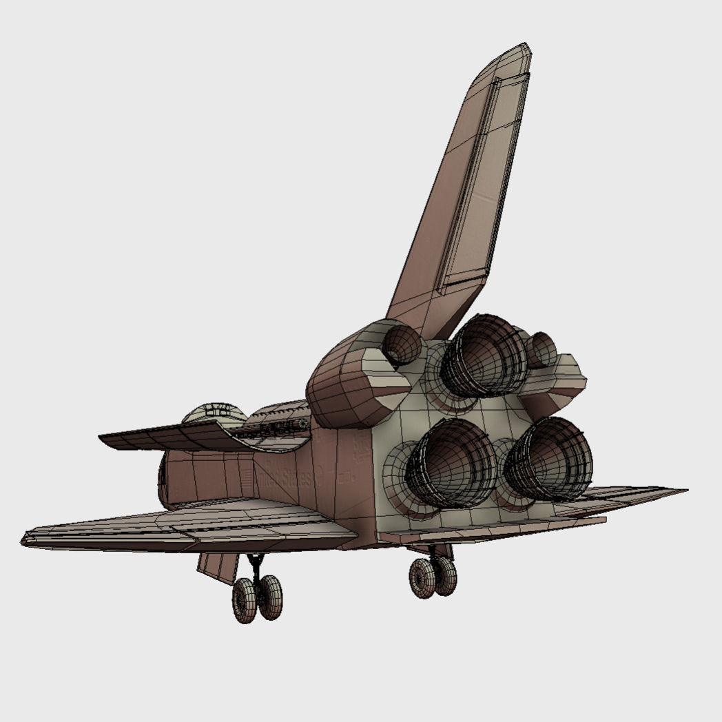 Space Shuttle Endeavour Low-poly 3D model_10