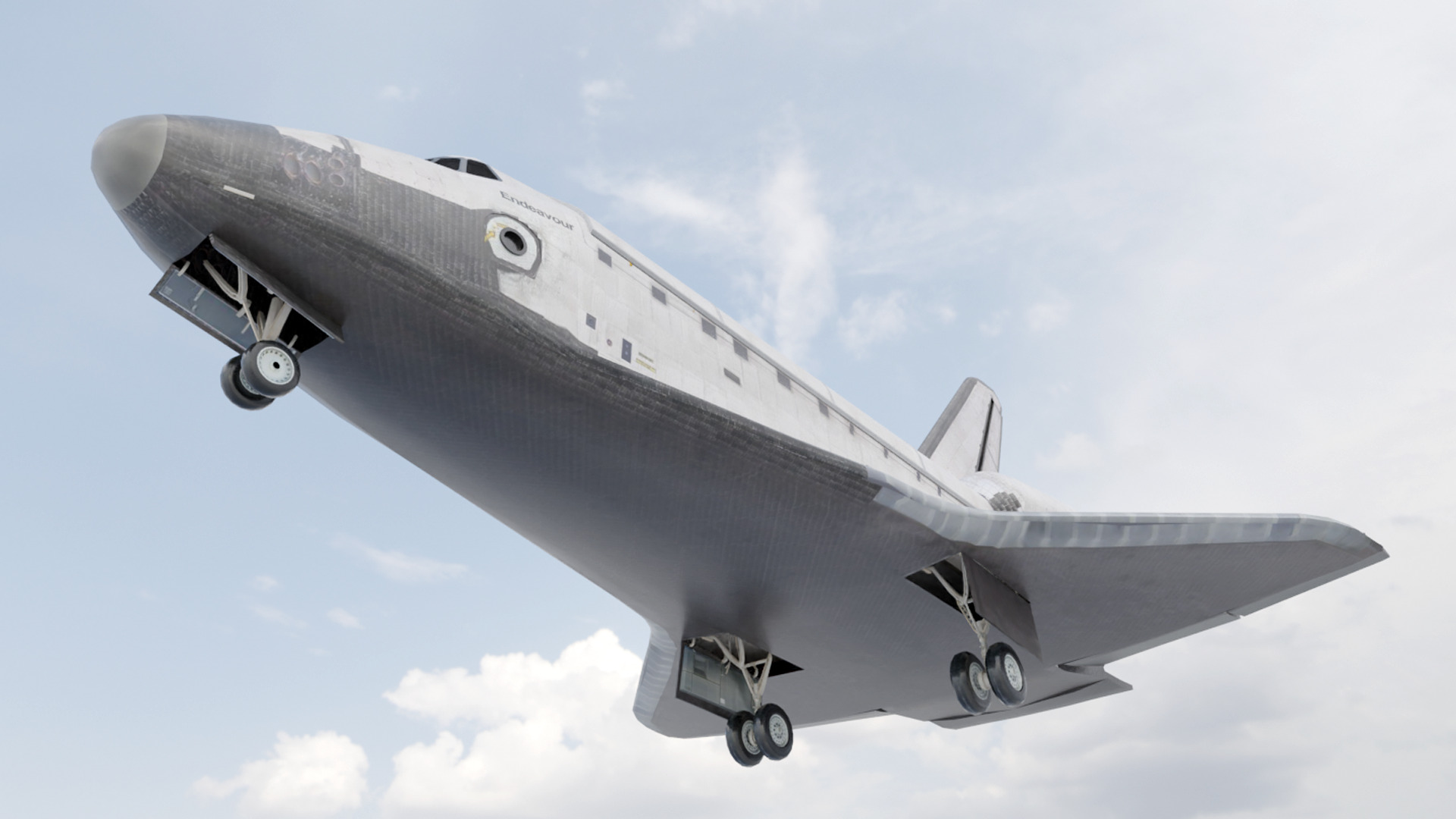 Space Shuttle Endeavour Low-poly 3D model_1