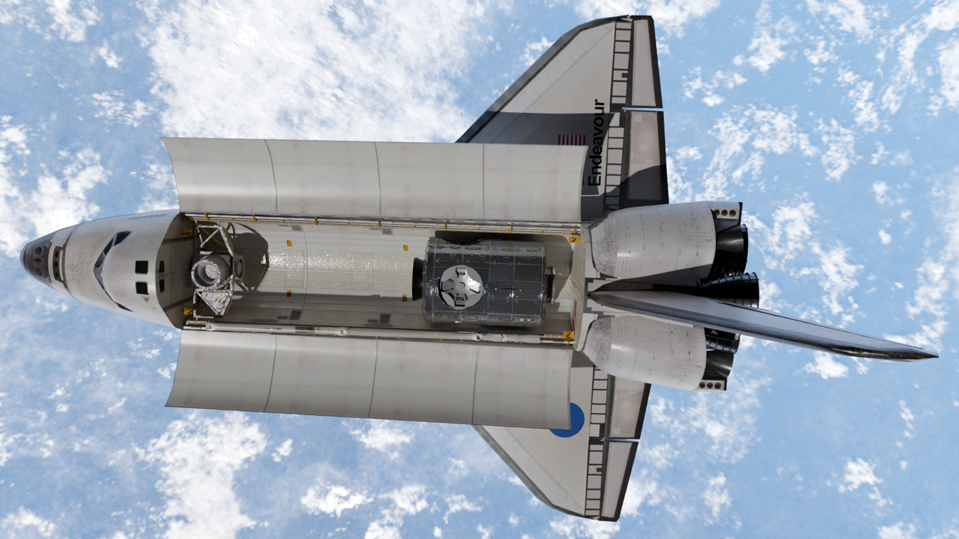 Space Shuttle Endeavour Low-poly 3D model_6