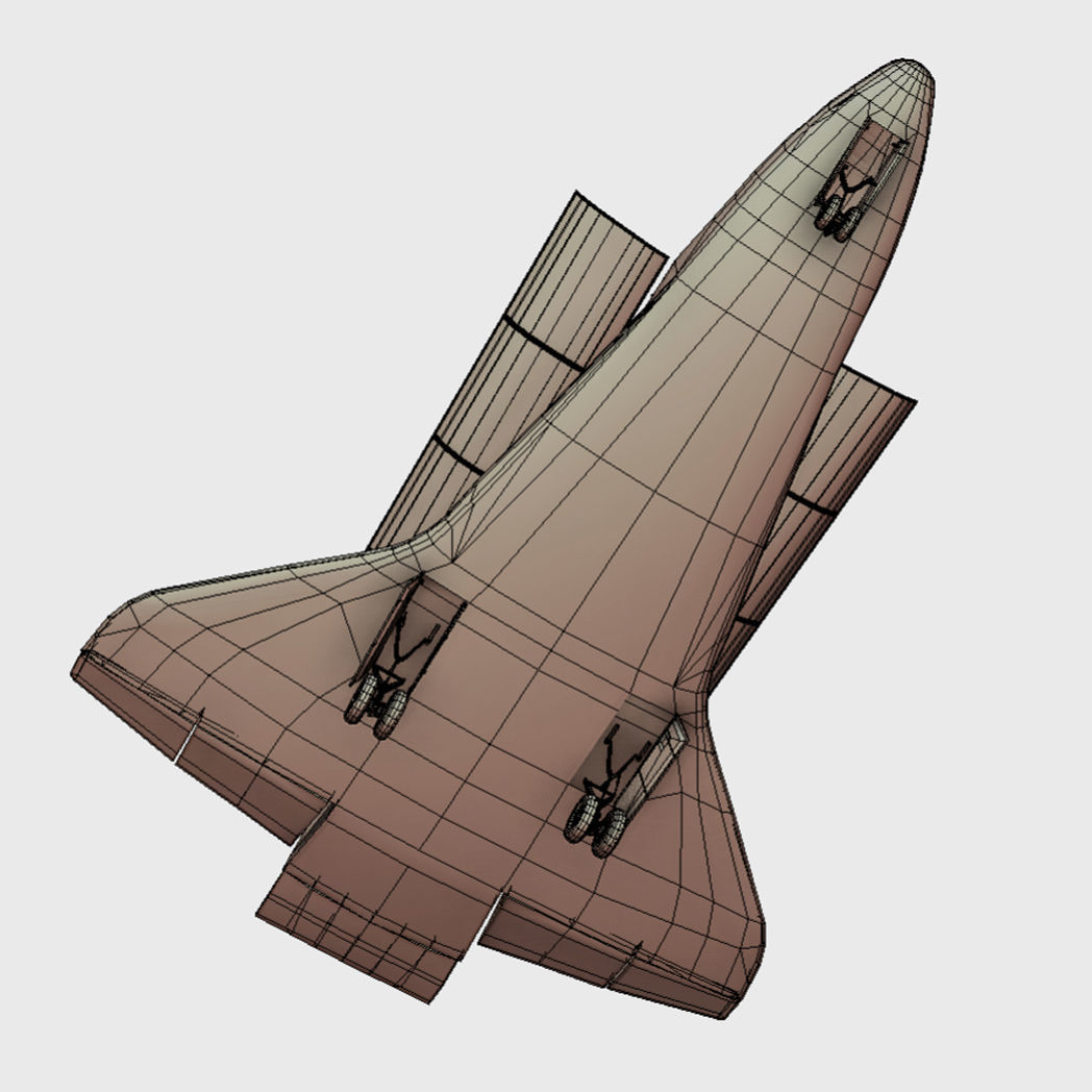 Space Shuttle Endeavour Low-poly 3D model_8
