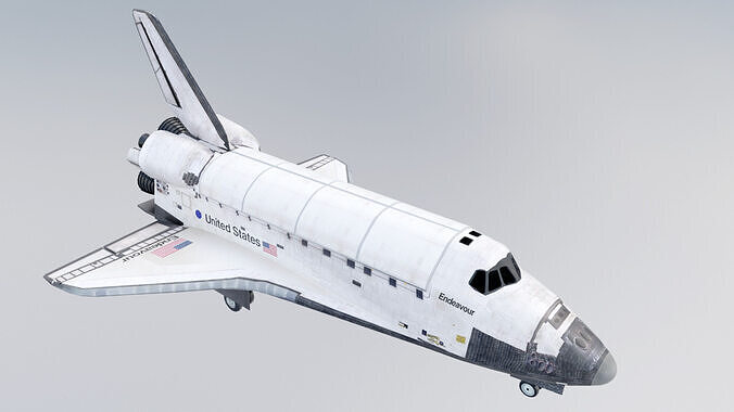 Space Shuttle Endeavour Low-poly 3D model