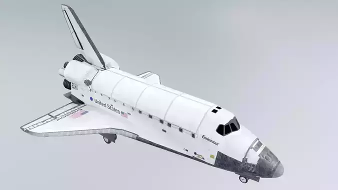 Space Shuttle Endeavour Low-poly 3D model