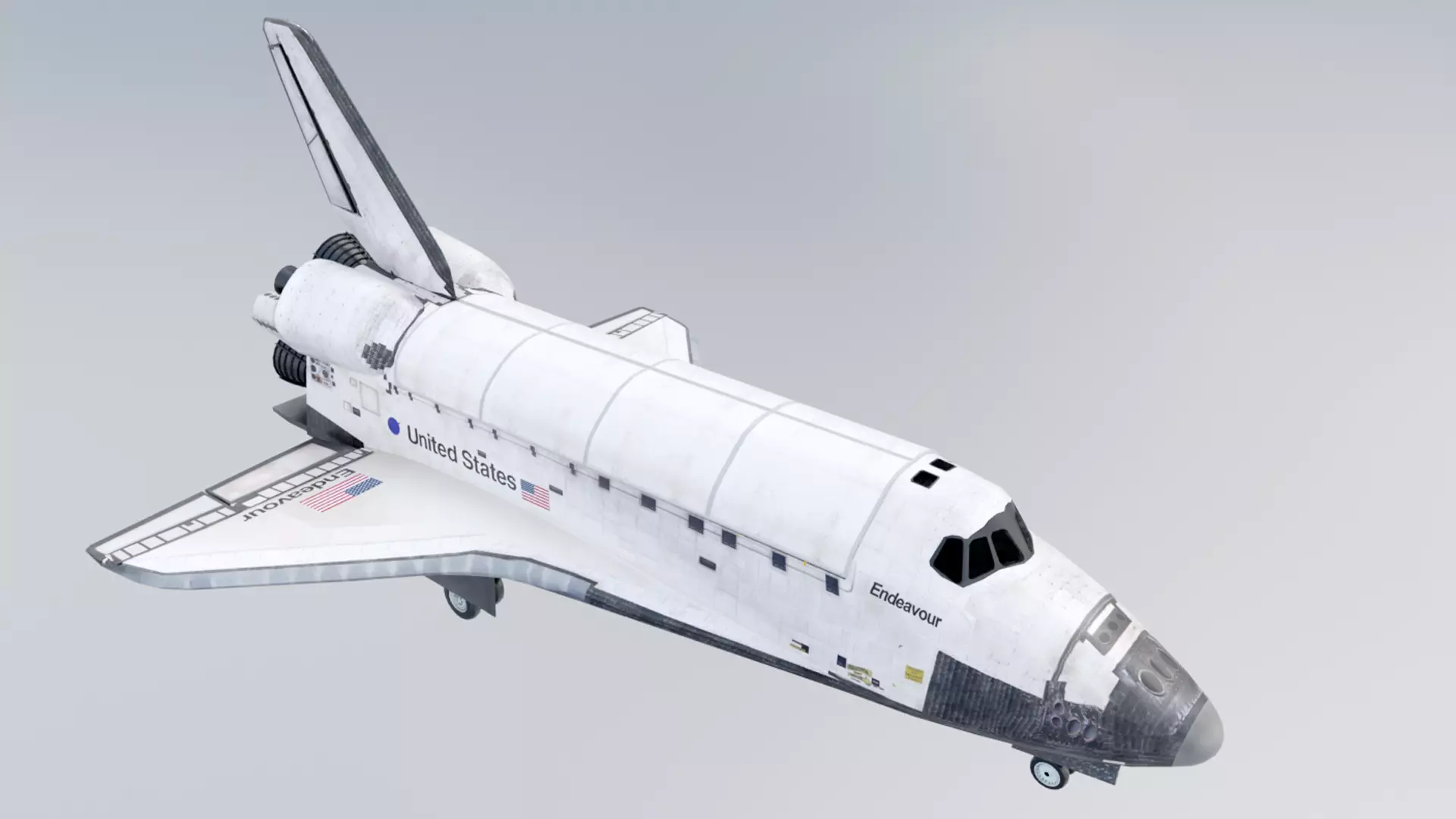 Space Shuttle Endeavour Low-poly 3D model_0