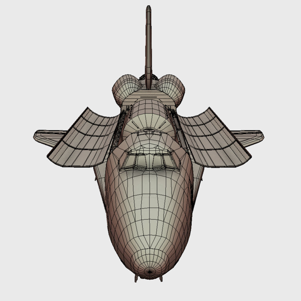 Space Shuttle Endeavour Low-poly 3D model_9