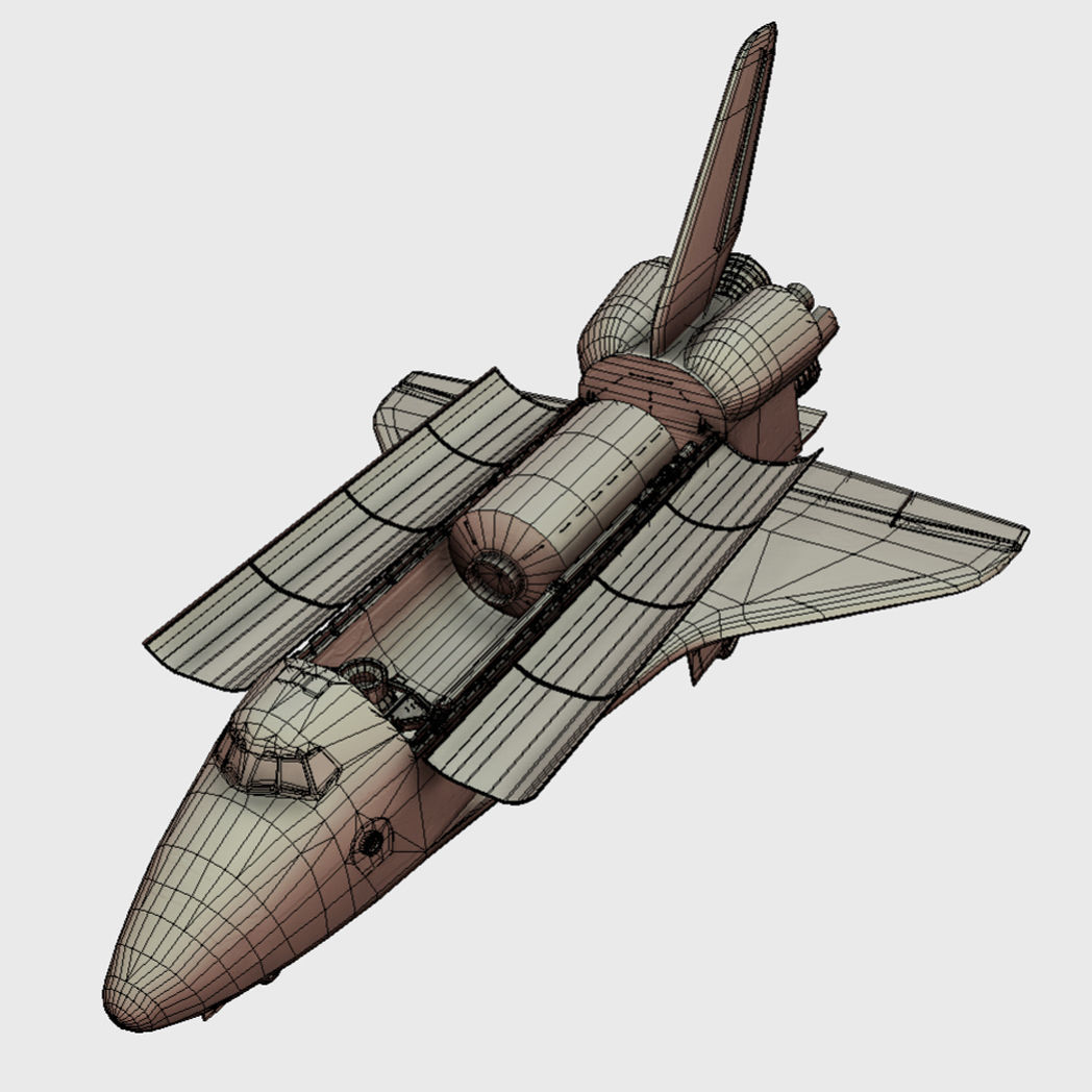 Space Shuttle Endeavour Low-poly 3D model_7
