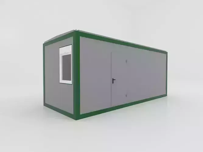 Modular sanitary module 15m2 3D model 2