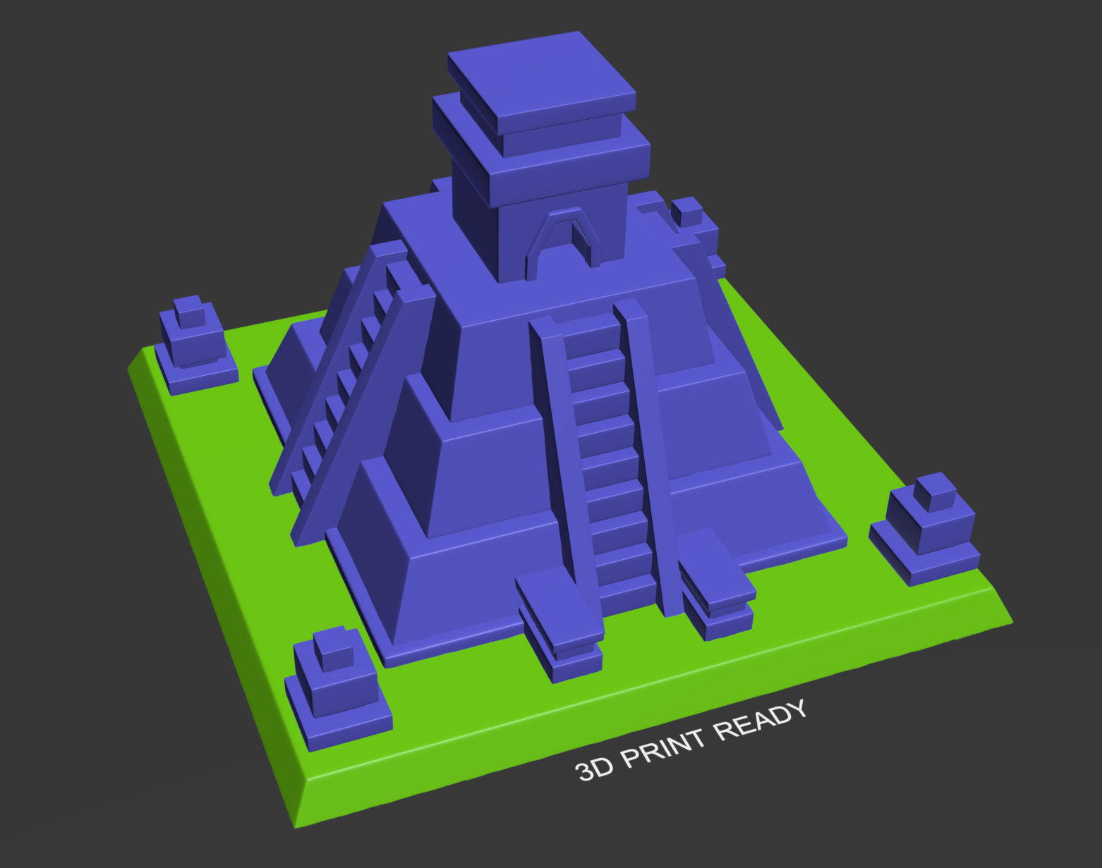 Mayan Temple 3D print model 3D print model_1