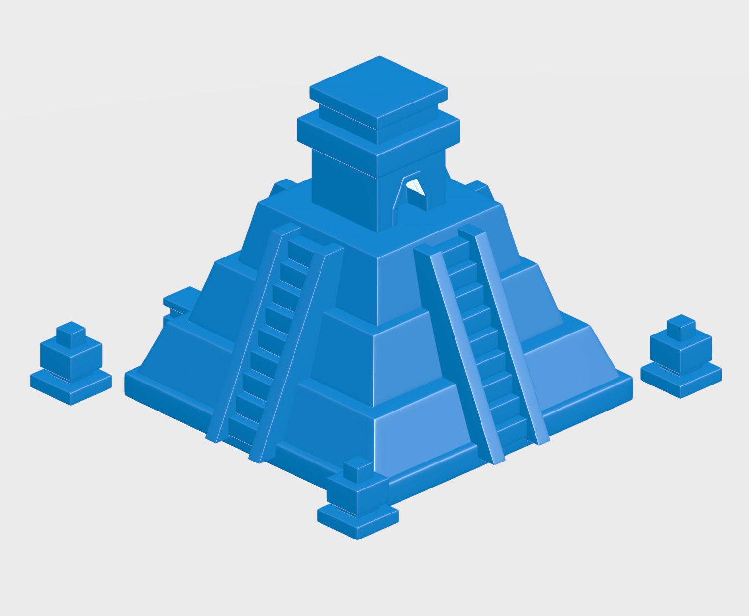 Mayan Temple 3D print model 3D print model_3