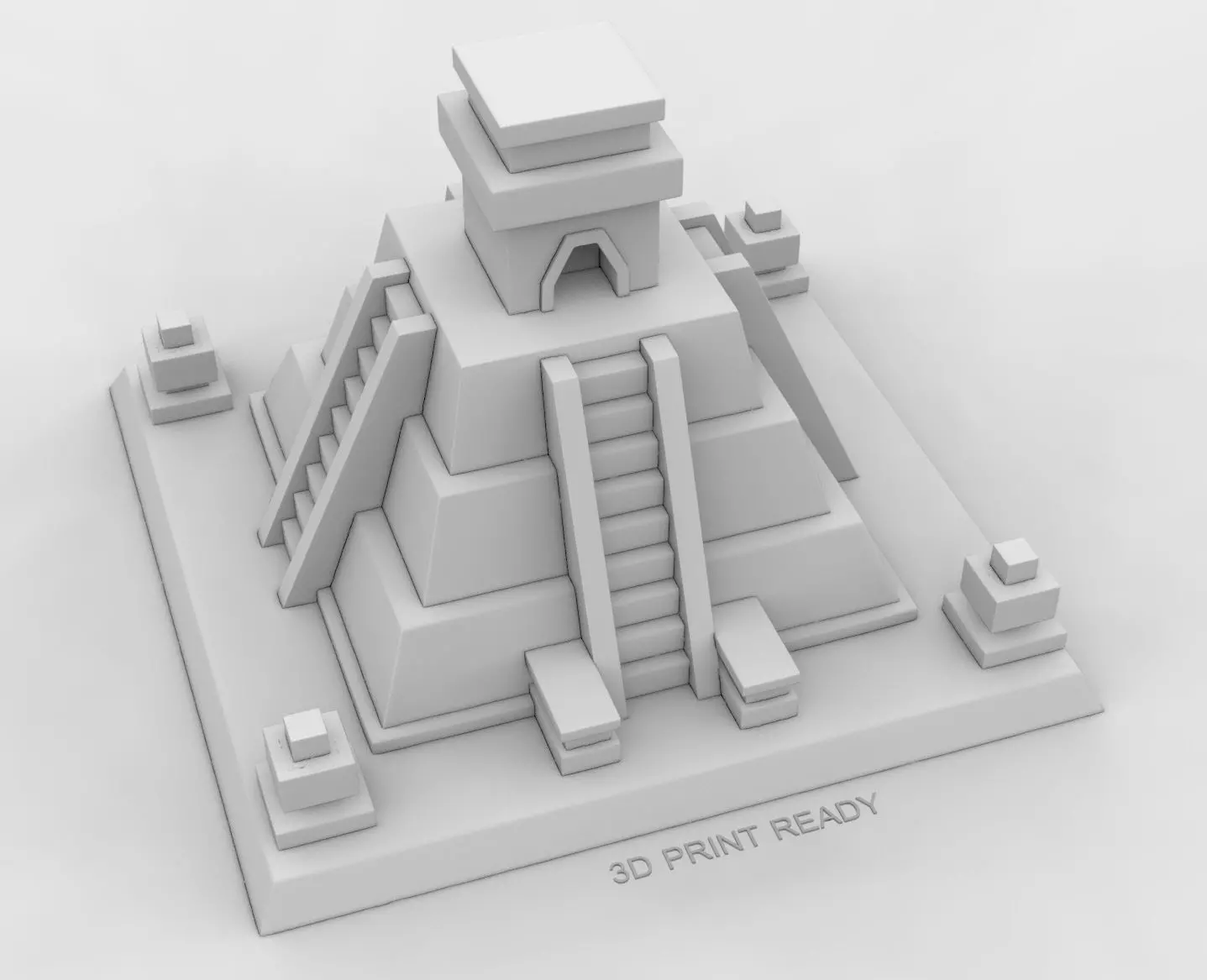 Mayan Temple 3D print model 3D print model_0