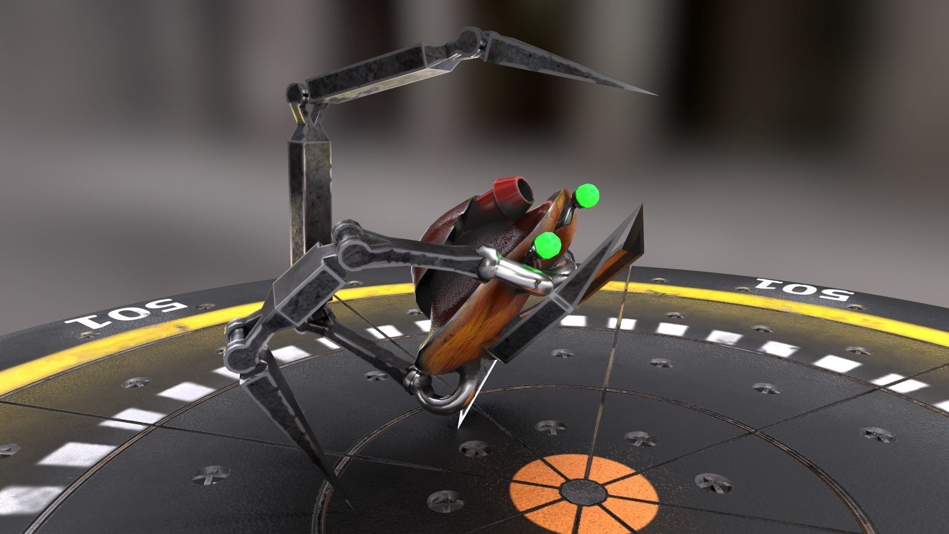 Crab Droid Low-poly 3D model_2