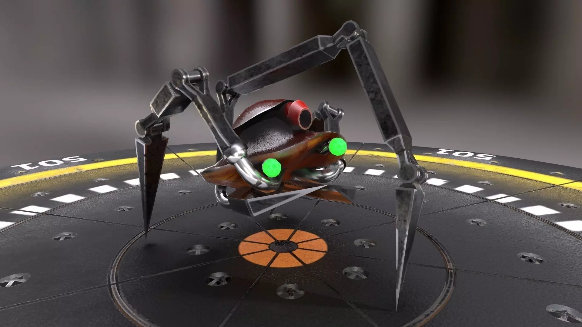 Crab Droid Low-poly 3D model_0