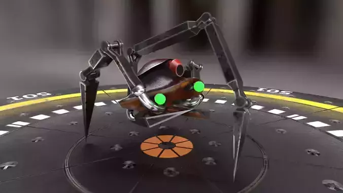 Crab Droid Low-poly 3D model