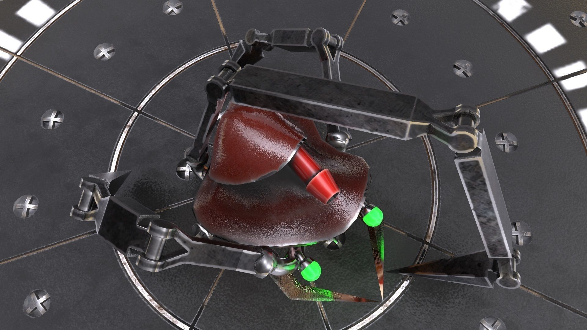 Crab Droid Low-poly 3D model_3