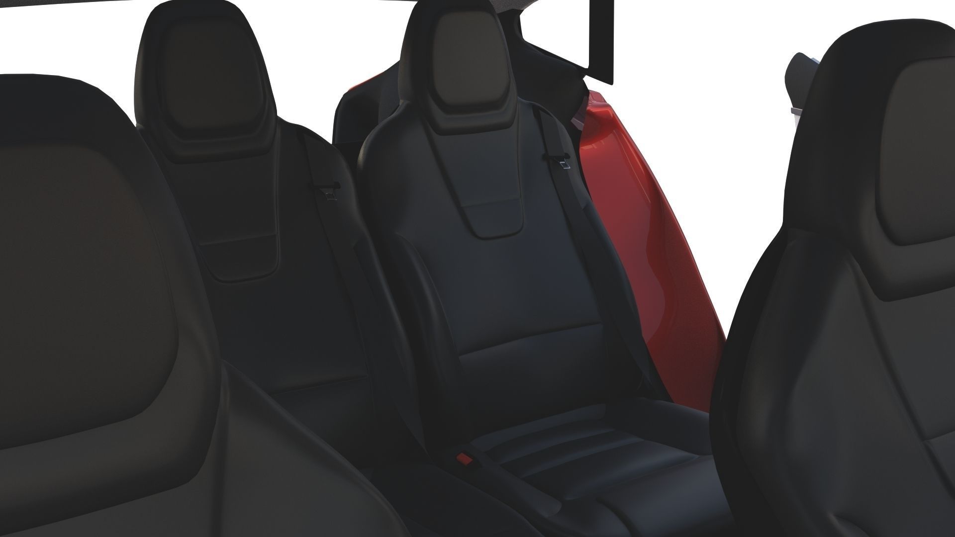 Tesla Model S 2016 Red with interior and chassis 3D model_20