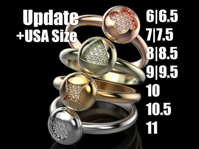Adorable Rings 3D print model