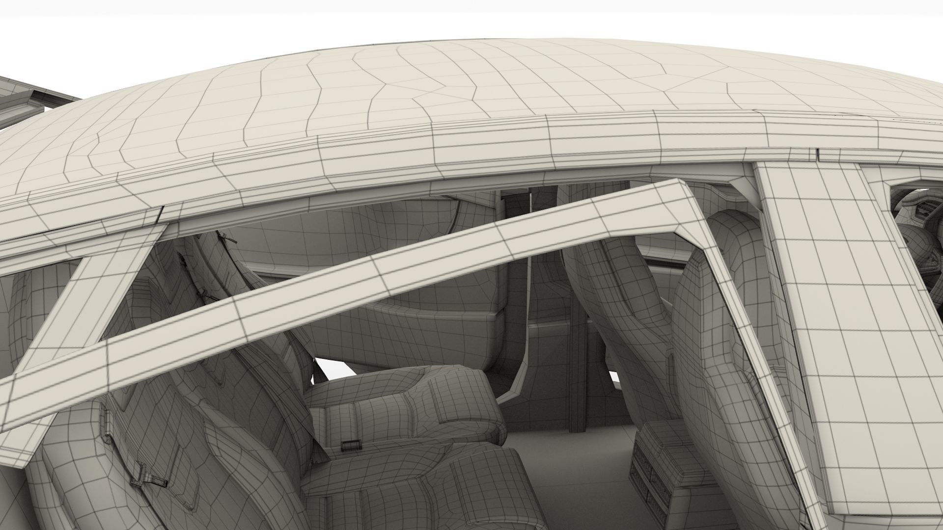 Tesla Model S 2016 Blue with interior and chassis 3D model_96