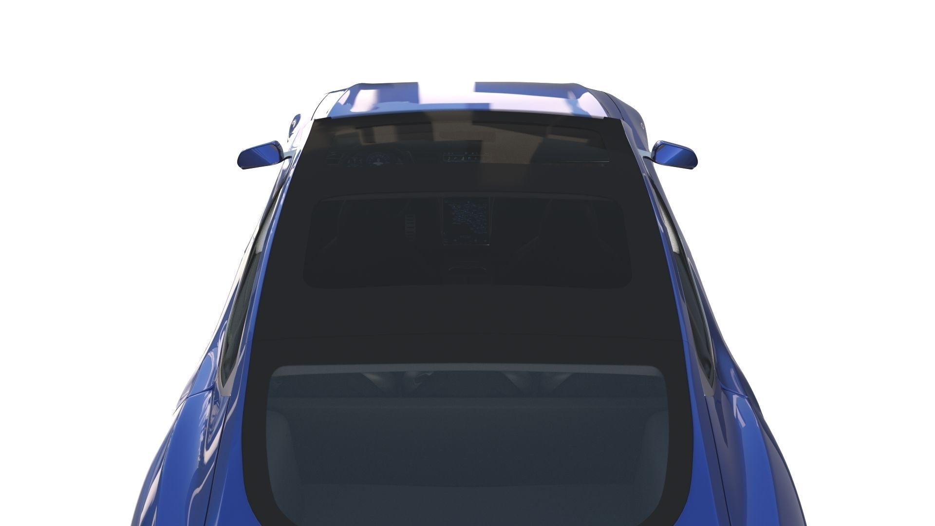 Tesla Model S 2016 Blue with interior and chassis 3D model_28