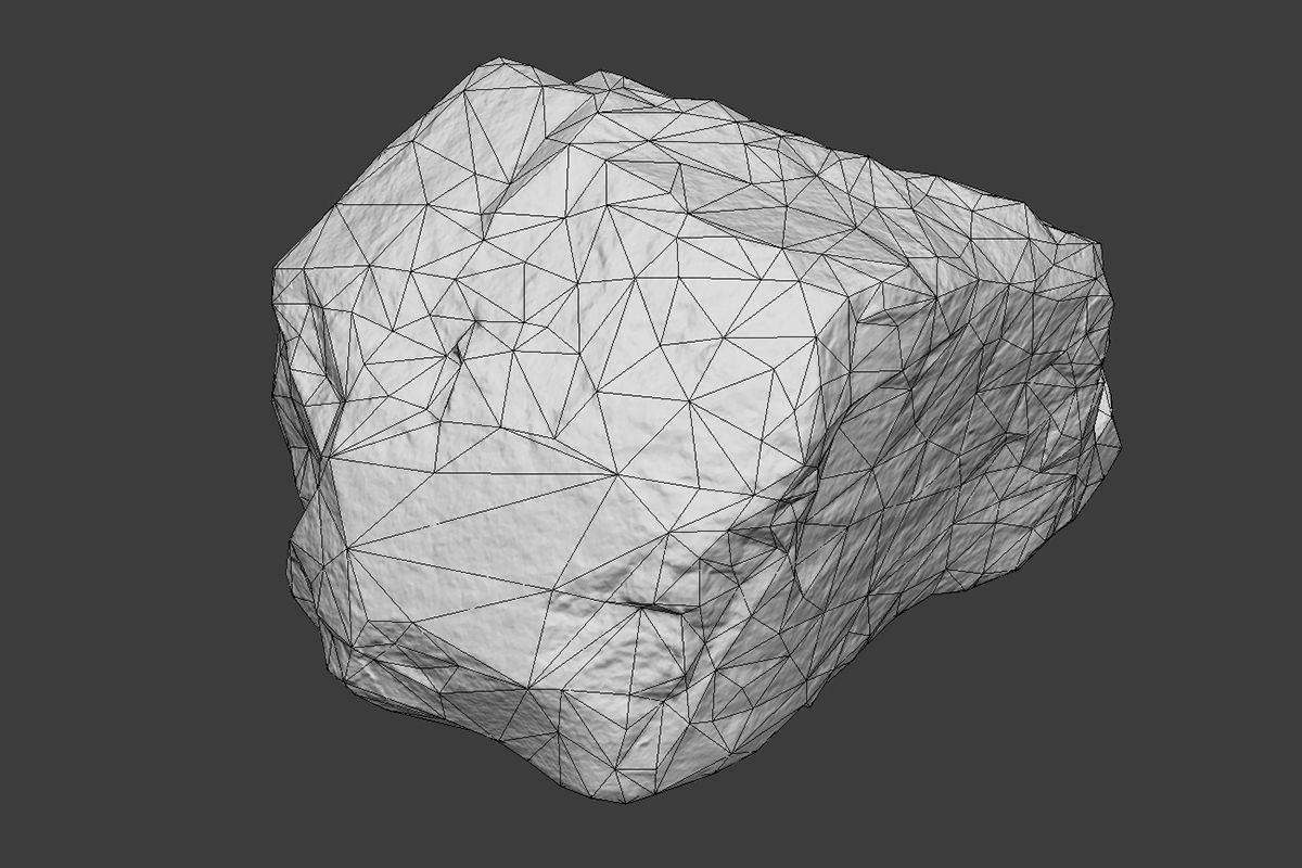 Boulder 2 rock Low-poly 3D model_10
