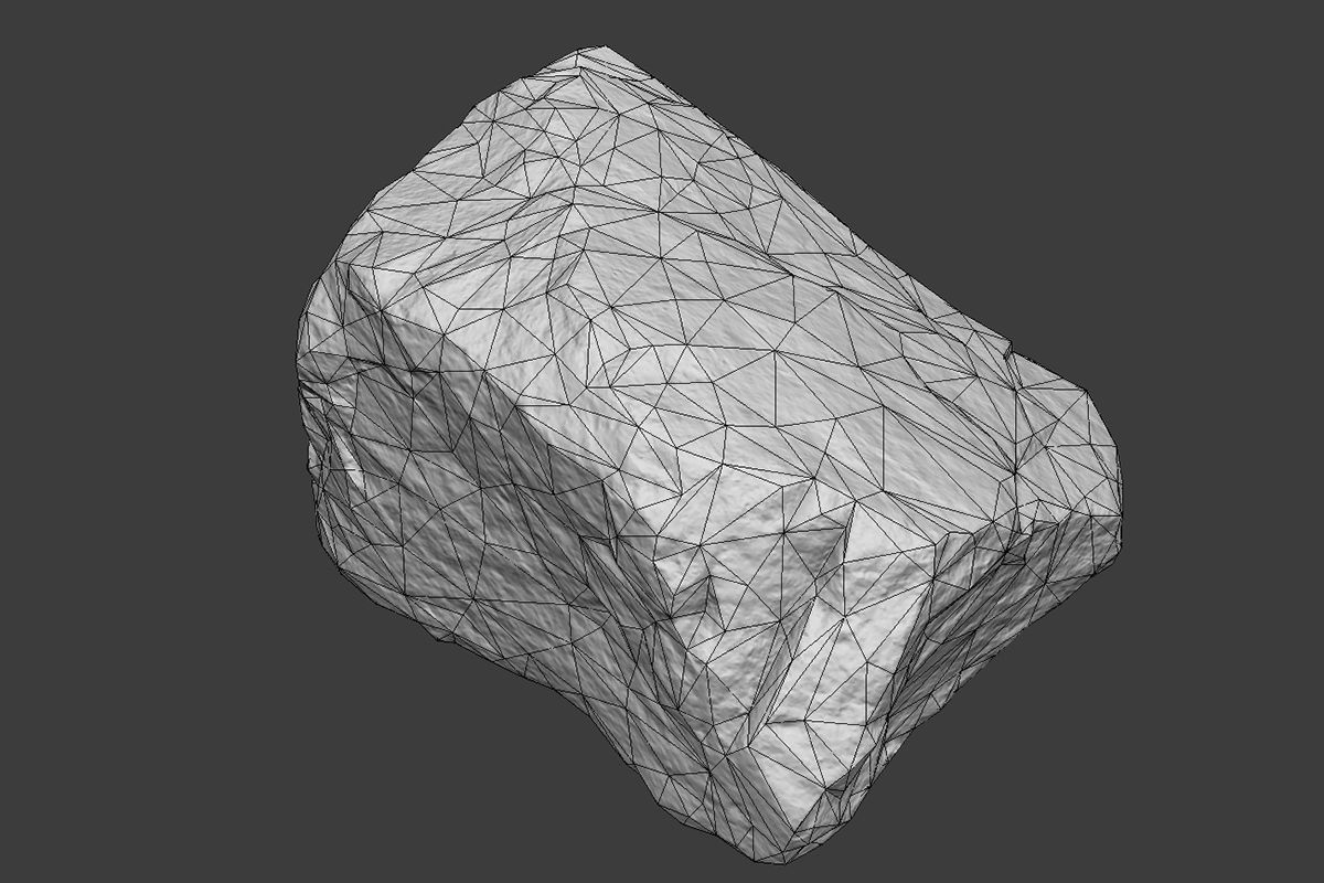 Boulder 2 rock Low-poly 3D model_11