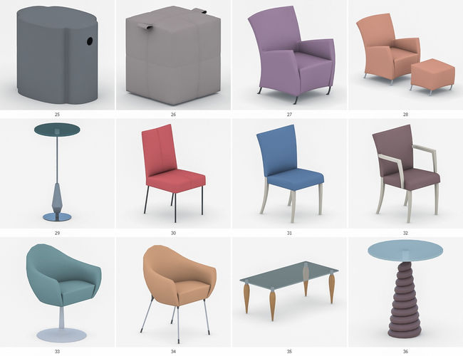 Modern Furniture Vol 2 Low-poly 3D model 6