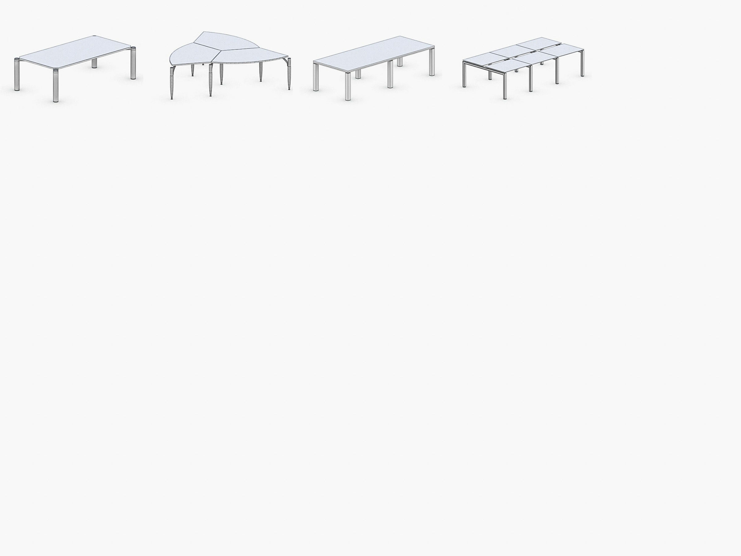 Office Furniture Collection Low-poly 3D model_26