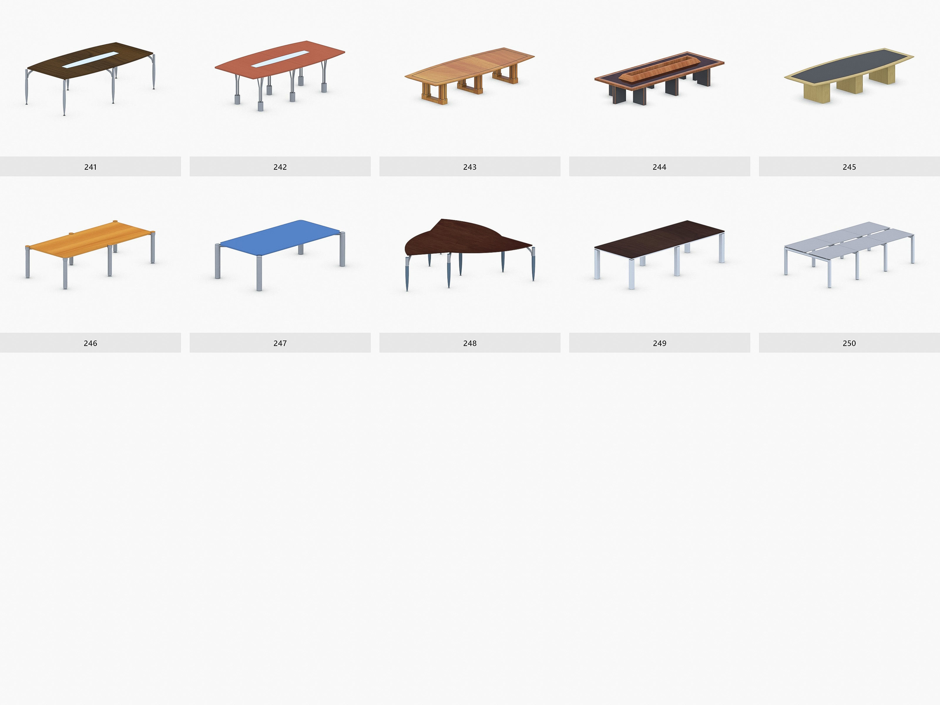 Office Furniture Collection Low-poly 3D model_13