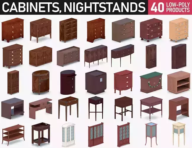Cabinets and Nightstands Collection