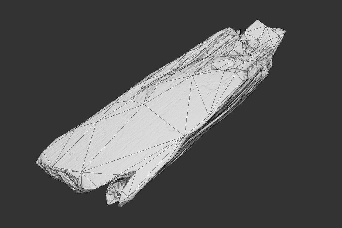 Wooden Plank Debris Low-poly 3D model_8