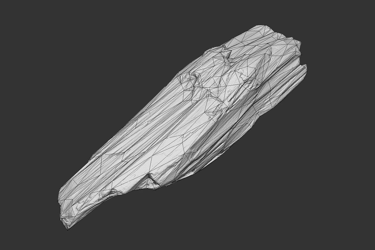 Wooden Plank Debris Low-poly 3D model_9