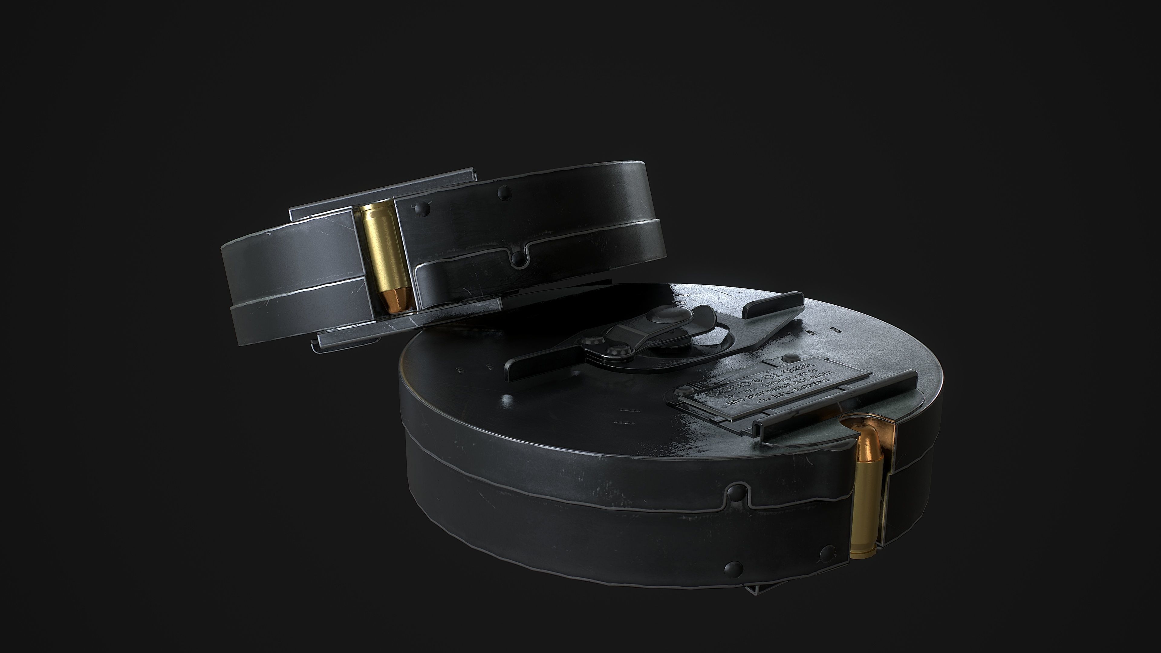 M1928a1 Thompson Low-poly 3D model_16