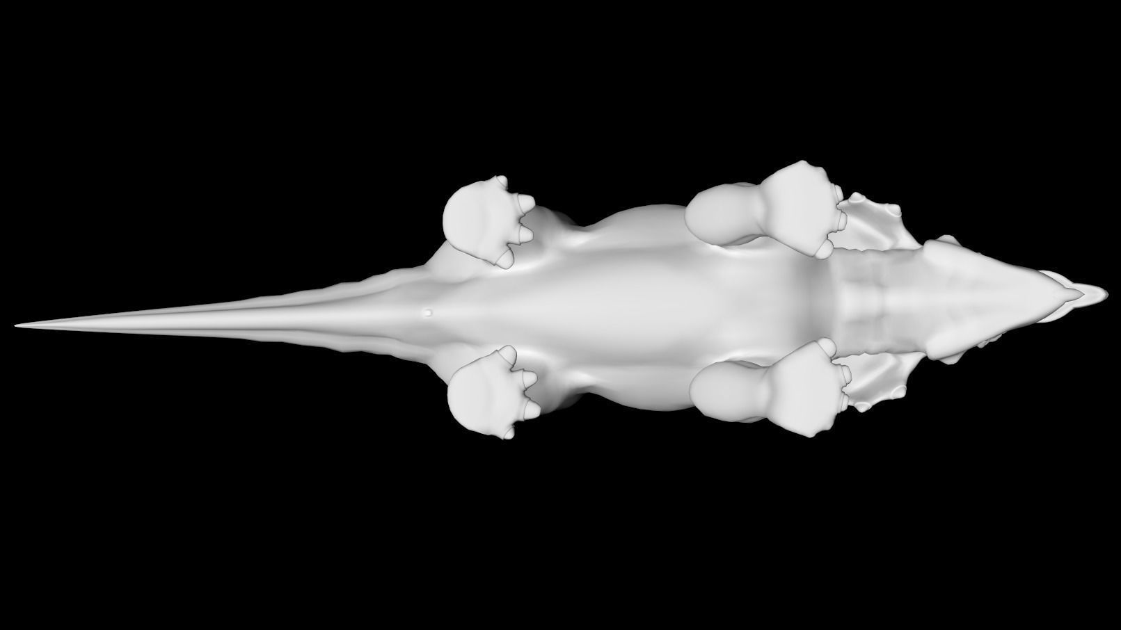 Low Poly Achelousaurus Dinosaur Low-poly 3D model_3