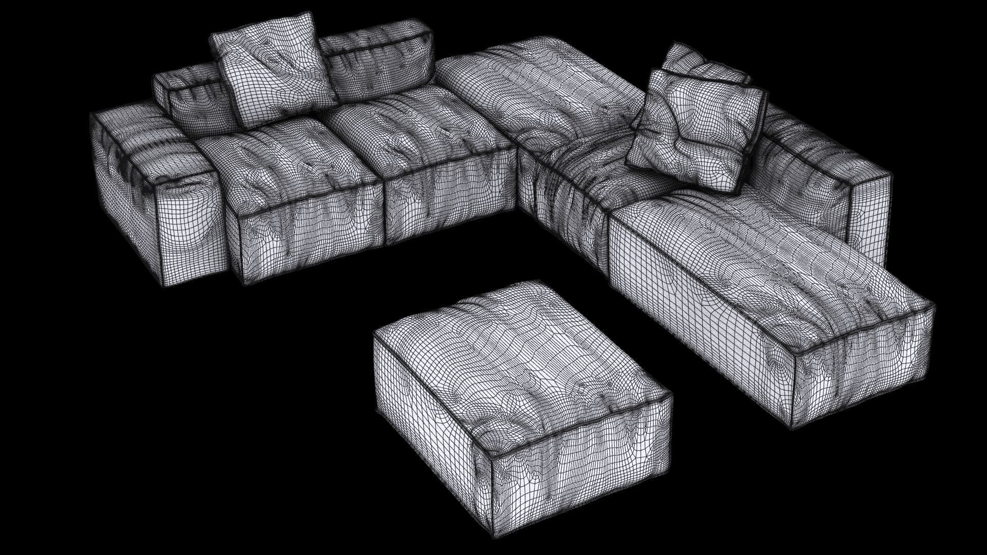 Bonaldo Peanut Collection B01-B05 Pillows 3D model_14